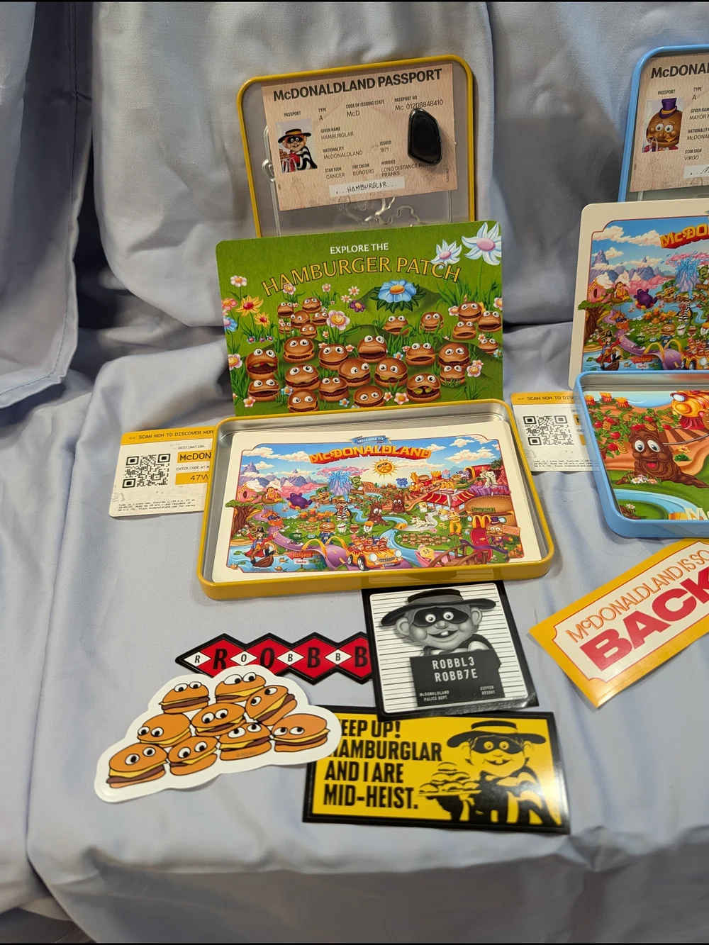 McDonaldland 2025 Hamburglár, Grimace & Mayor McCheese Playset Tins Unused